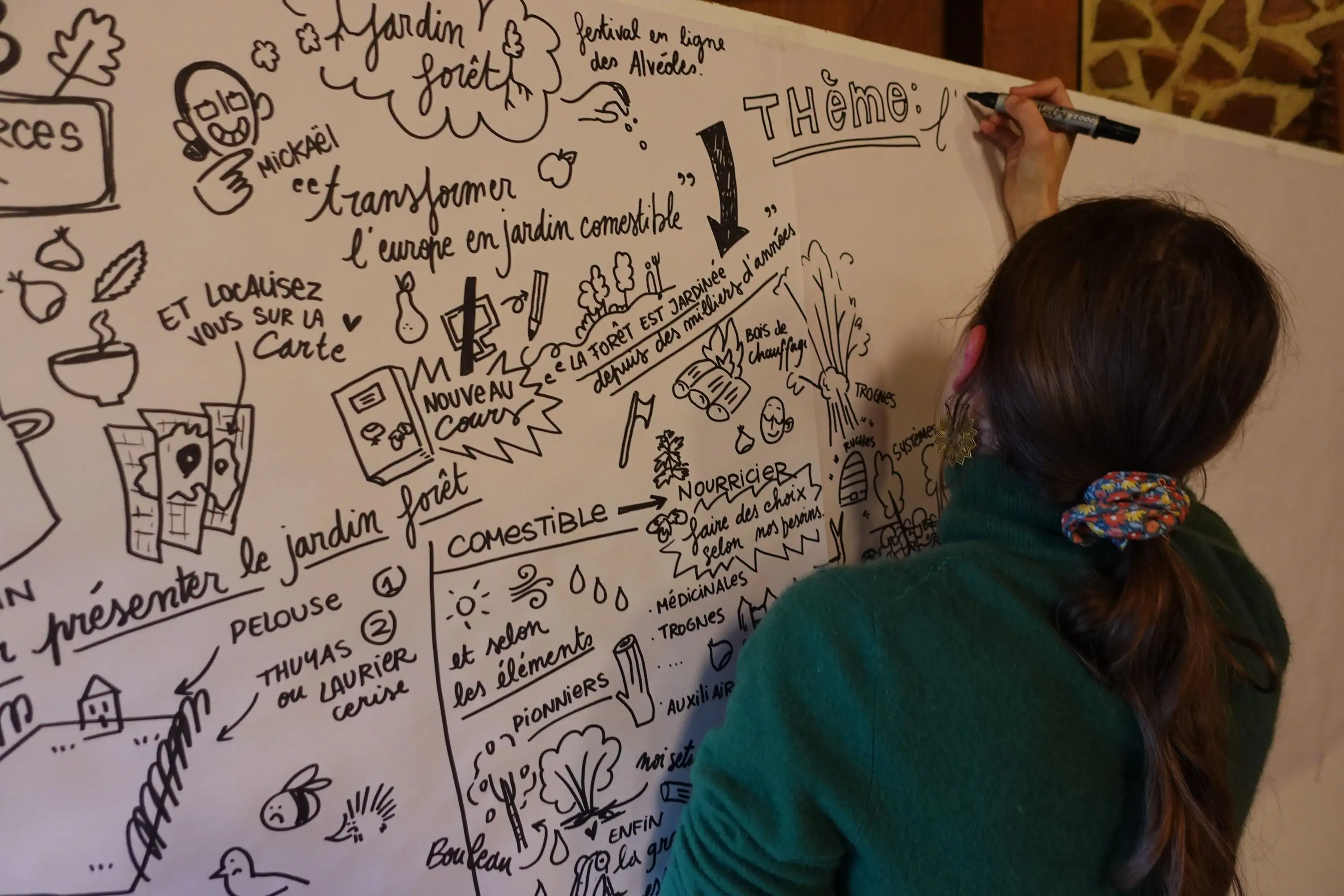 Le public du festival du jardin-forêt