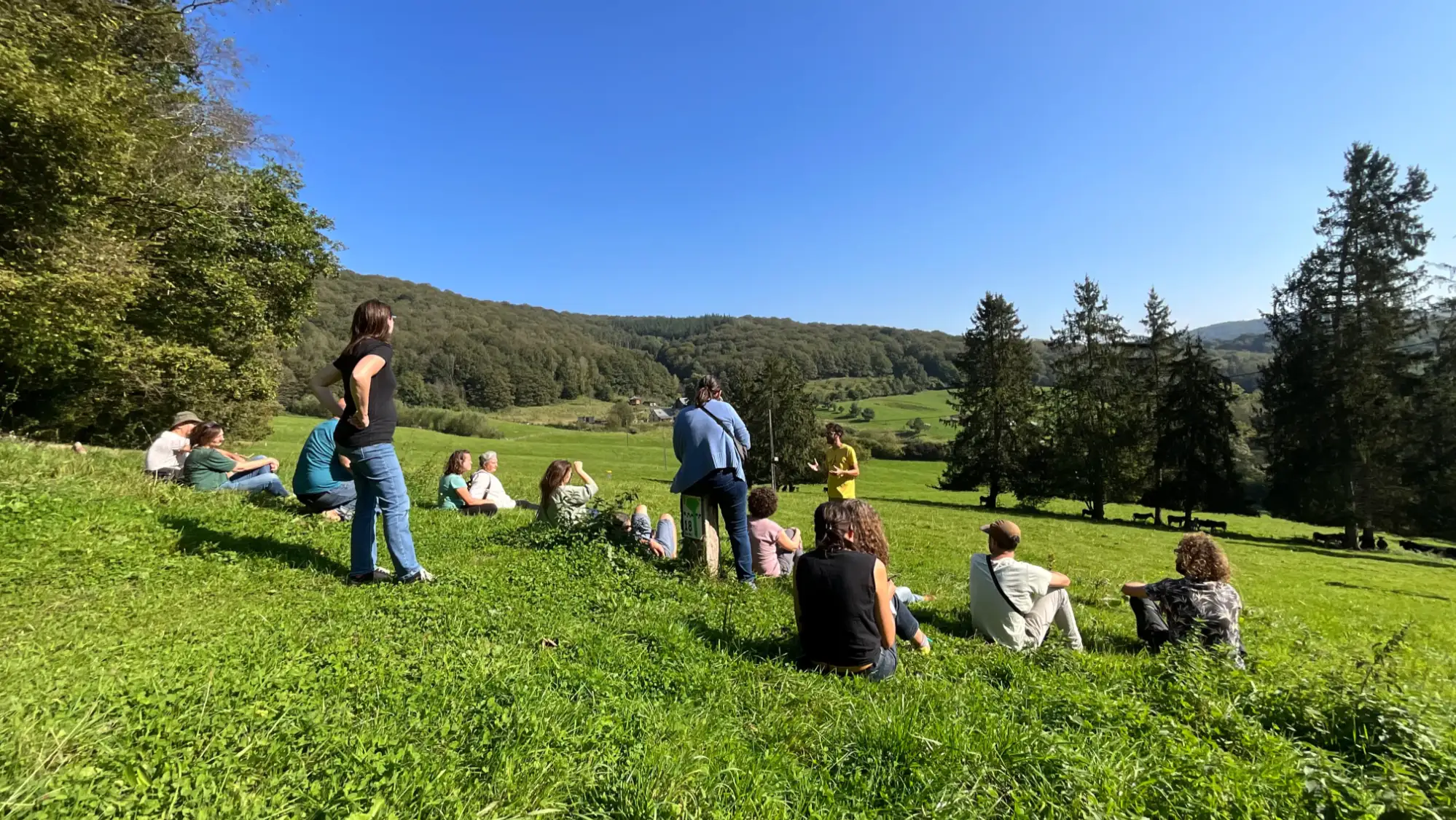 Lecture de paysage aux 4 Sources, notre QG pour la durée du cursus